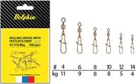 Delphin Karabinka s obratlíkem Rolling Swivel with Fastlock Snap B-01 10ks