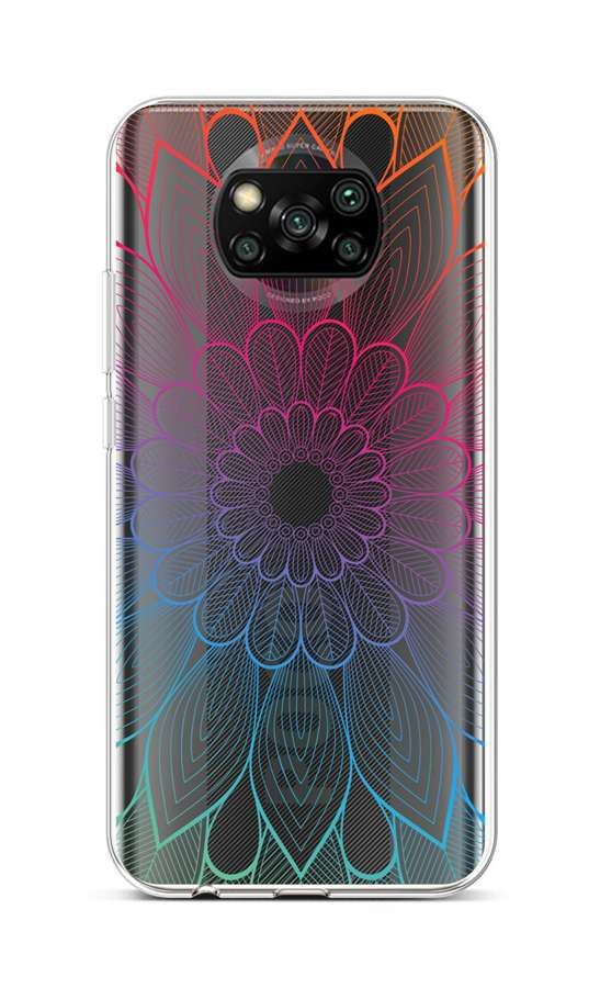 Kryt TopQ Xiaomi Poco X3 silikon Rainbow Mandala 60852