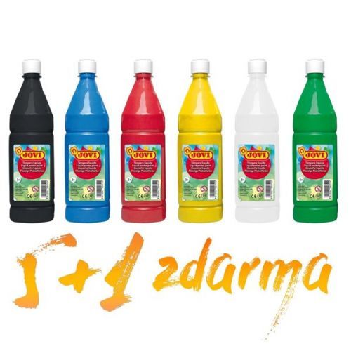 Sada temperových barev JOVI PREMIUM 1 L -  5 + 1 ZDARMA