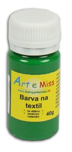 Barva na textil 40g - barva zelená