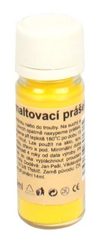 Smaltovací prášek 10g - barva žlutá