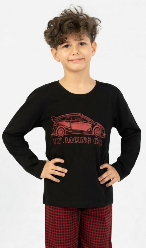 Dětské pyžamo dlouhé Car - černá 9 - 10
