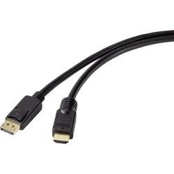 DisplayPort / HDMI kabel Renkforce [1x zástrčka DisplayPort - 1x HDMI zástrčka] černá 20.00 m