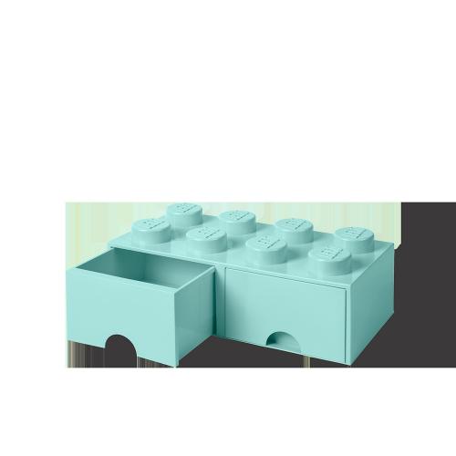 Mentolově zelený úložný box se dvěma šuplíky LEGO®