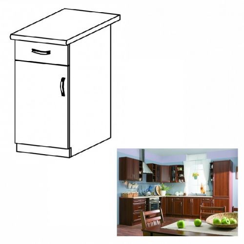 Spodní skříňka D40S1 levá SICILIA Tempo Kondela Ořech milano