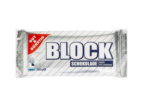 Gut und Günstig (Německo) G&G BLOCK Čokoláda na vaření 200g