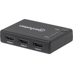 HDMI rozbočovač Manhattan 207706 207706, 4 porty, černá
