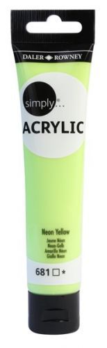 Akrylová barva Simply 75 ml - neonově žlutá