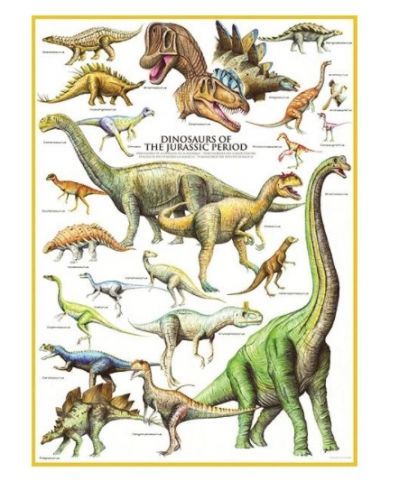 Puzzle Dinosauři z jurského období 1000 dílků
