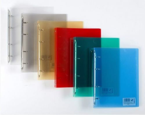 PP Pořadač 4kroužek A5 2,5 cm průhledný PP - zelený