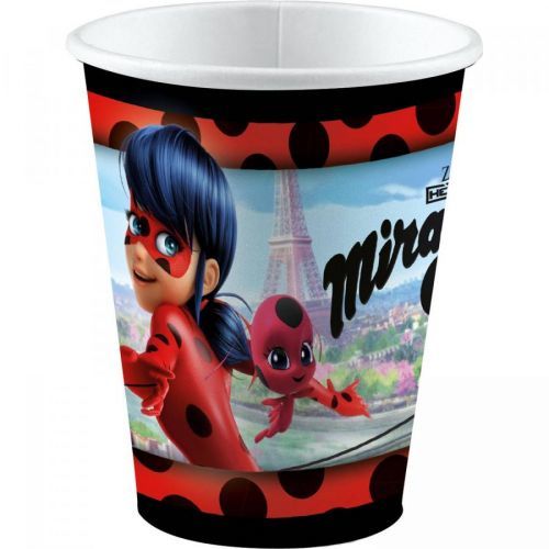 Papírové kelímky 250ml 8ks Miraculous - Ladybug Amscan