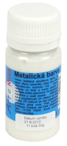 Univerzální barva-metalická 40g barva bílá