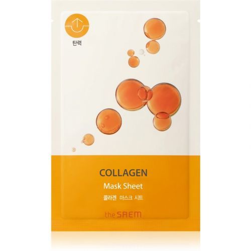 The Saem Bio Solution Collagen plátýnková maska pro intenzivní vypnutí a rozjasnění pleti 20 g