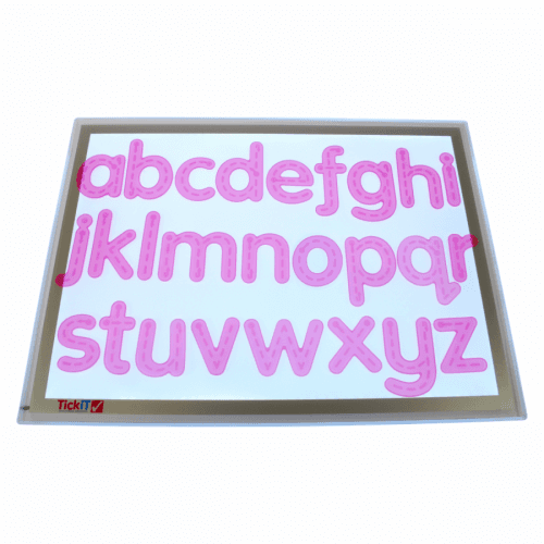 TickiT Písmená - růžové silikónové (26 ks) / Silishape Trace Alphabet-Pink (26 pc)