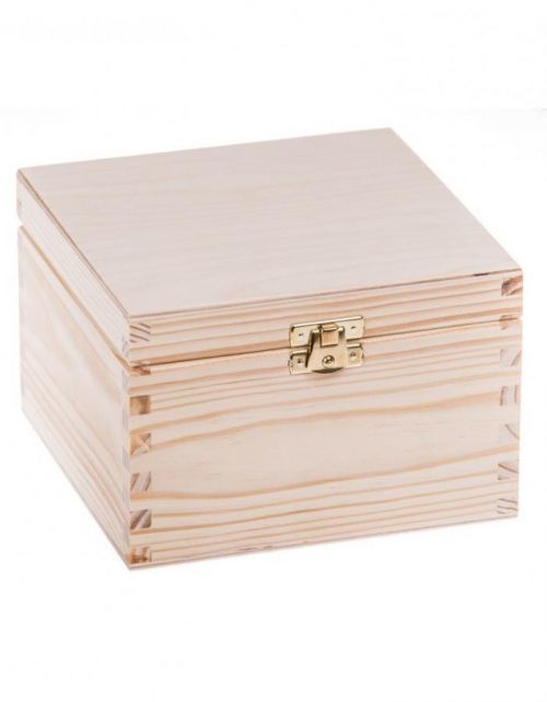FK Dřevěná krabička - Přírodní 16x16x10 cm