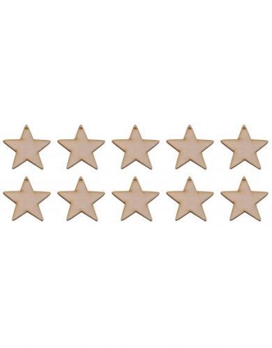 FK Dřevěná ozdoba (hvězda 10 ks) - 3x3 cm