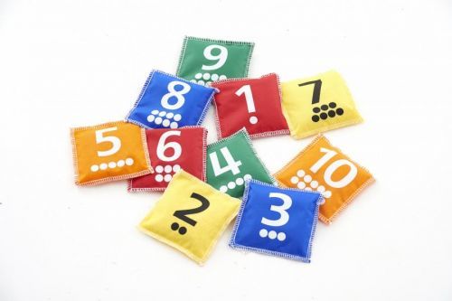 EDX Education Váčky s tečkami a čísly (10 ks) / Number and dot bean bags (10 pc)