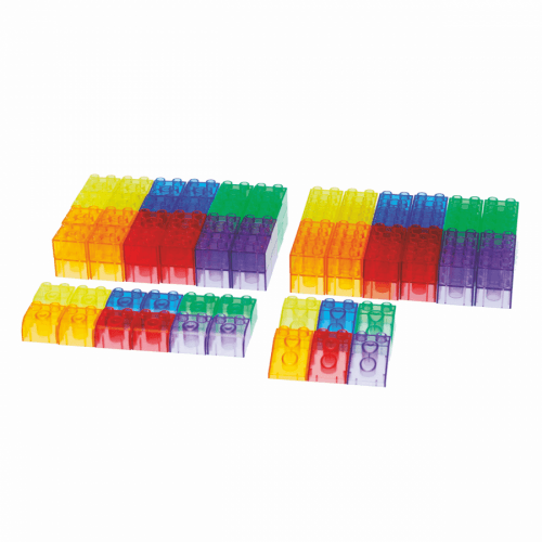 TickiT Průhledné barevné kostky (90 ks) / Translucent Module Blocks (90 pc)