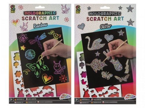 RMS Vyškrabávací obrázky třpytivé a duhové