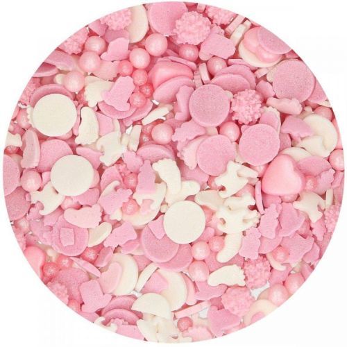 Cukrové dekorace růžový mix 180g - FunCakes
