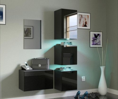 Ral Předsíňová stěna Sofi 2 - černý lesk