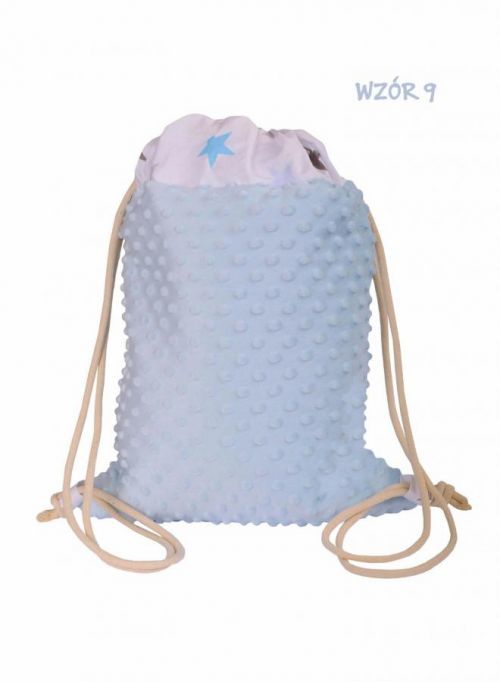 Zuz Stahovací vak na záda - Minky modrý