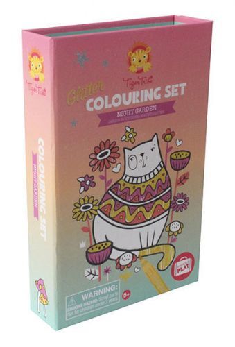 Tiger Tribe Glitter Colouring Sets - Noční zahrada / Glitter Colouring Sets Night Garden