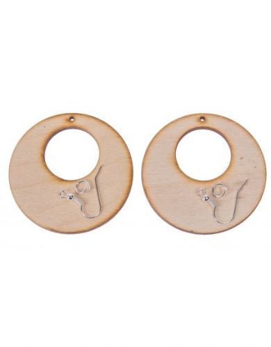FK Dřevěné náušnice - 5cm