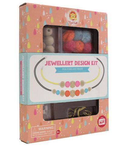 Tiger Tribe Jewellery Design Kit/Pom Pom and Beads