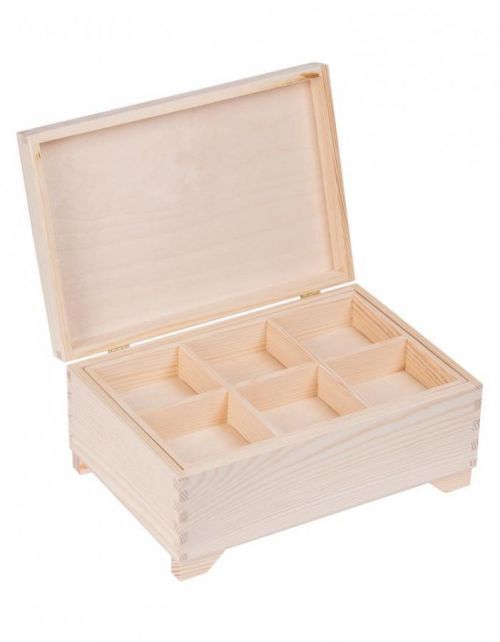 FK Dřevěná krabička/šperkovnice - Přírodní 30x20x13 cm