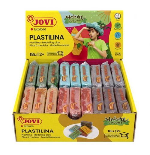 JOVI plastelína 18 x 50 g , přírodní barvy