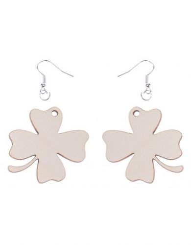 FK Dřevěné náušnice - 4,3x4,3 cm