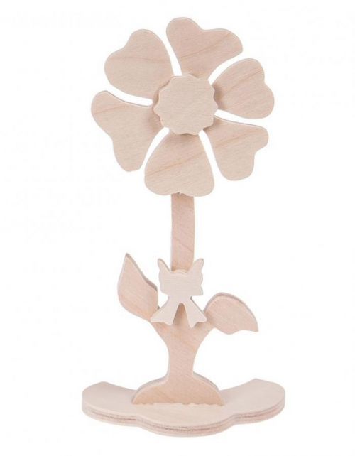 FK Dřevěná ozdoba (květina) - 15x6 cm