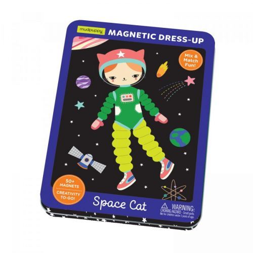Mudpuppy Magnetická krabička - Vesmírná kočka / Magnetic Tins - Space Cat