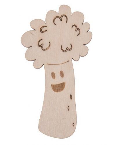 FK Dřevěná ozdoba (brokolice) - 10x5 cm