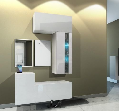 Ral Předsíňová stěna Mia 4 - Bílý lesk