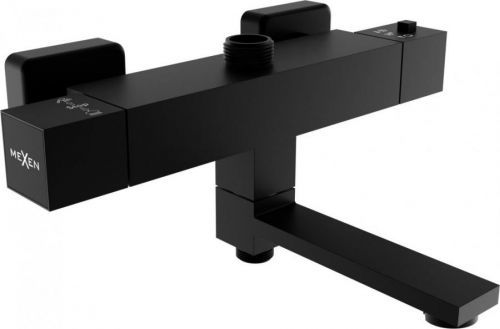 MEXEN Cube termostatická vanová a sprchová baterie černá 77910-70