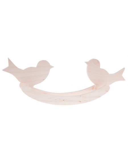 FK Dřevěná ozdoba (houpačka - ptáci) - 24x9 cm