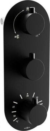 MEXEN Kai termostatiská baterie sprcha/vana 3-output, černá 77603-70