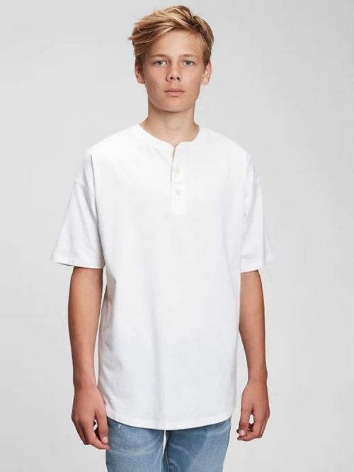 GAP TW SS Henley Triko dětské Bílá