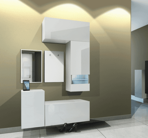 Ral Předsíňová stěna Mia 2 - Bílý lesk