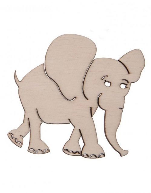 FK Dřevěná ozdoba (slon) - 10x10 cm
