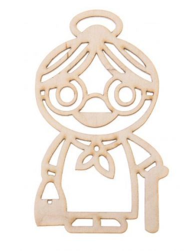 FK Dřevěná ozdoba (babička) - 10x6 cm