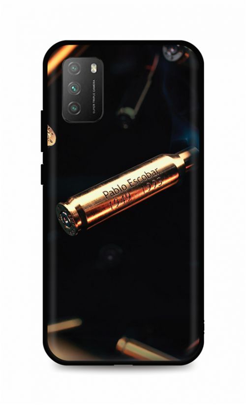 Kryt TopQ Xiaomi Poco M3 silikon Pablo Escobar Bullet 60974