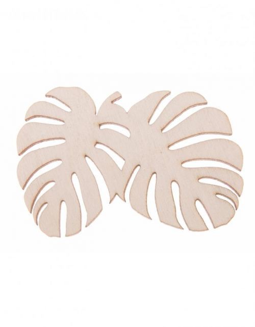 FK dřevěná ozdoba (list) - 7x6 cm