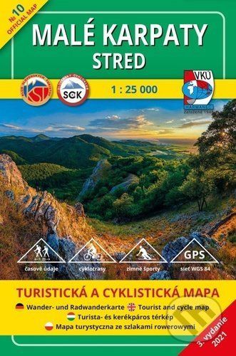 Turistická mapa 10 - Malé Karpaty - Stred 1:25 000 - VKÚ Harmanec
