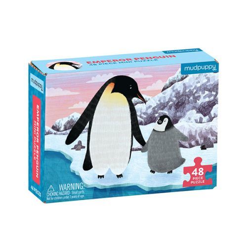 Mudpuppy Mini puzzle - Tučňák královský / Puzzle Mini - Emperor Penguin (48 dílků)