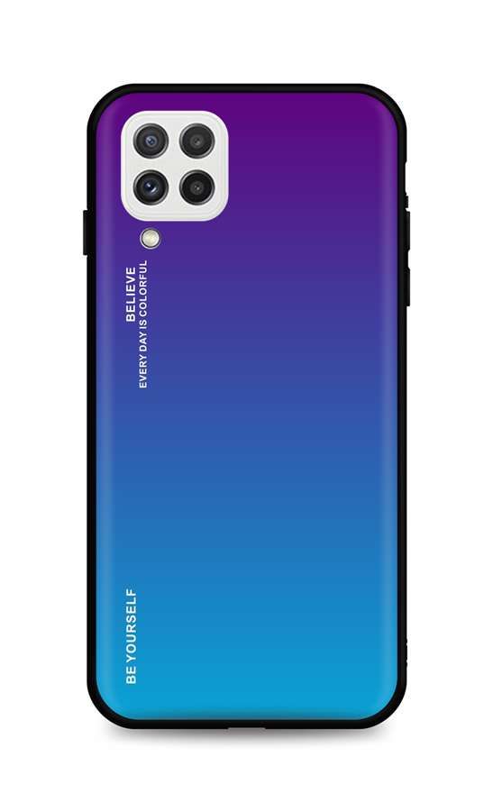 Kryt TopQ LUXURY Samsung A22 pevný duhový purpurový 60570
