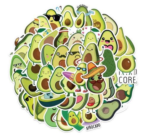 Samolepky avokádo 30 ks