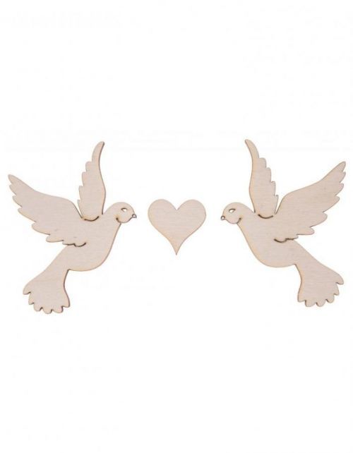 FK Dřevěná ozdoba (hrdličky) - 9x7 cm